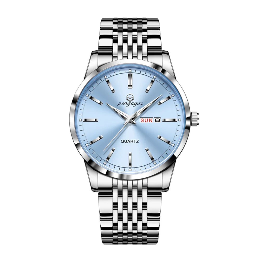 2025 New Top Brand Luxury Man Wristwatch Waterproof Luminous Date Men Watches Stainless Steel Quartz 43mm Men's Watch Male reloj