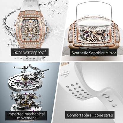 OUPINKE Gift Box Set ladies' watches waterproof pretty Jewelry Diamond Dial automatic watch fow women Bracelet necklace watch