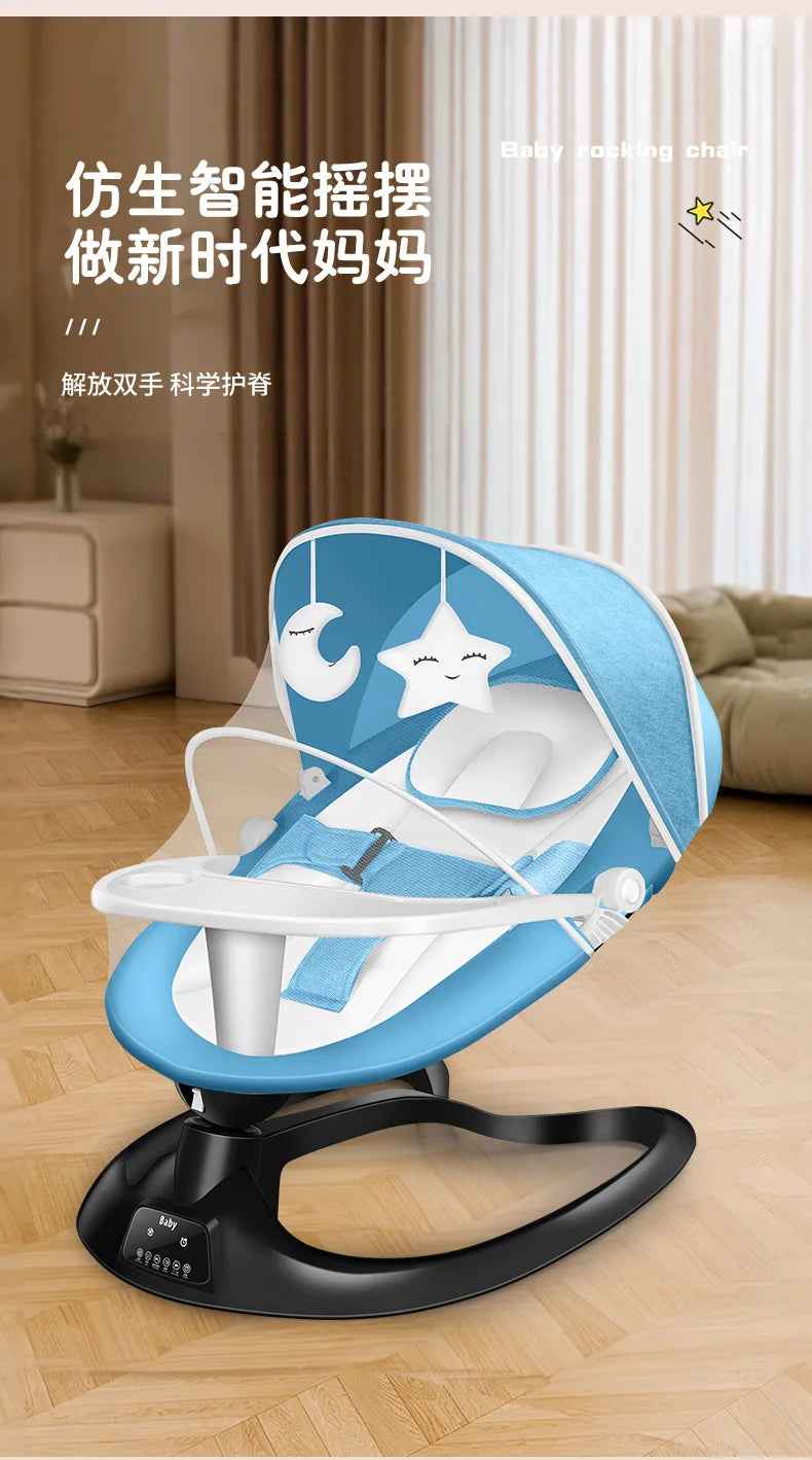 Baby Rocking Chair Electric Rocking Chair Baby Coaxing Artifact Multifunctional Baby Soothing Chair Newborn Sleeping Cradle Bed