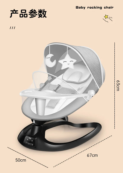 Baby Rocking Chair Electric Rocking Chair Baby Coaxing Artifact Multifunctional Baby Soothing Chair Newborn Sleeping Cradle Bed
