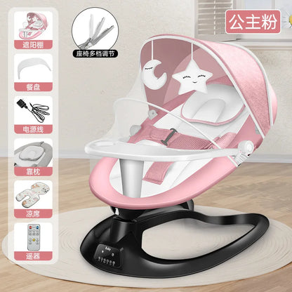 Baby Rocking Chair Electric Rocking Chair Baby Coaxing Artifact Multifunctional Baby Soothing Chair Newborn Sleeping Cradle Bed