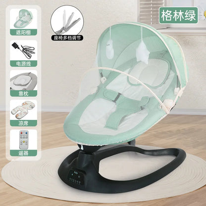 Baby Rocking Chair Electric Rocking Chair Baby Coaxing Artifact Multifunctional Baby Soothing Chair Newborn Sleeping Cradle Bed