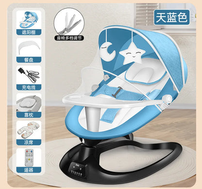 Baby Rocking Chair Electric Rocking Chair Baby Coaxing Artifact Multifunctional Baby Soothing Chair Newborn Sleeping Cradle Bed