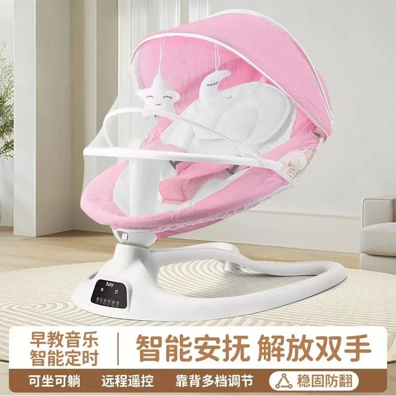 Baby Rocking Chair Electric Rocking Chair Baby Coaxing Artifact Multifunctional Baby Soothing Chair Newborn Sleeping Cradle Bed