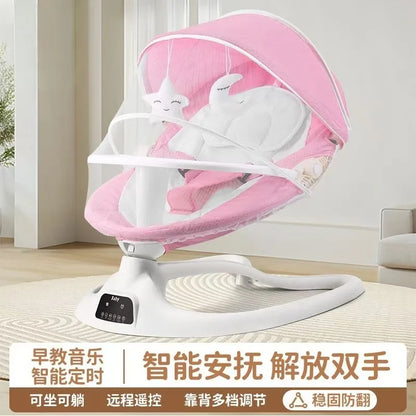 Baby Rocking Chair Electric Rocking Chair Baby Coaxing Artifact Multifunctional Baby Soothing Chair Newborn Sleeping Cradle Bed