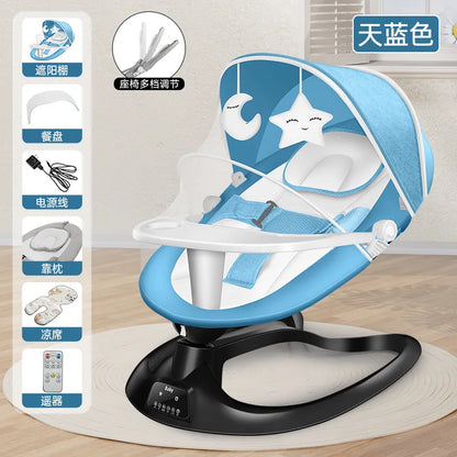Baby Rocking Chair Electric Rocking Chair Baby Coaxing Artifact Multifunctional Baby Soothing Chair Newborn Sleeping Cradle Bed
