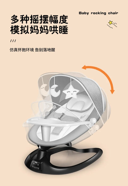 Baby Rocking Chair Electric Rocking Chair Baby Coaxing Artifact Multifunctional Baby Soothing Chair Newborn Sleeping Cradle Bed
