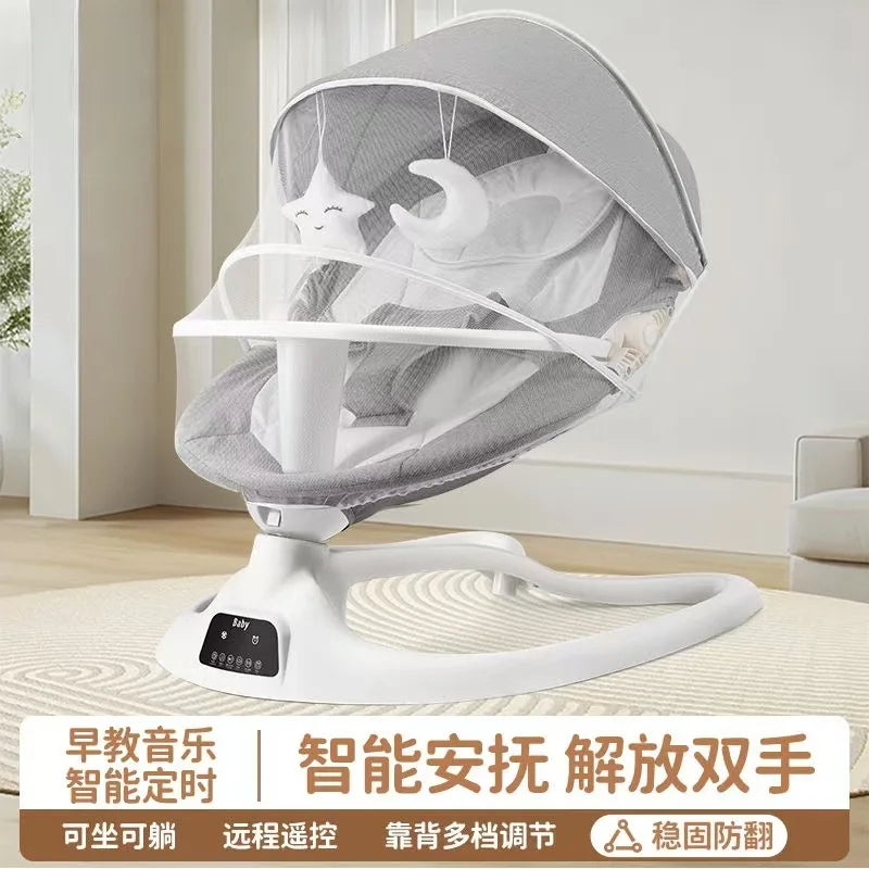 Baby Rocking Chair Electric Rocking Chair Baby Coaxing Artifact Multifunctional Baby Soothing Chair Newborn Sleeping Cradle Bed
