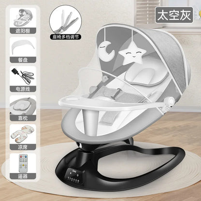 Baby Rocking Chair Electric Rocking Chair Baby Coaxing Artifact Multifunctional Baby Soothing Chair Newborn Sleeping Cradle Bed