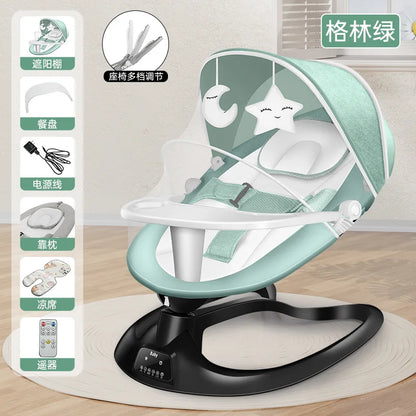 Baby Rocking Chair Electric Rocking Chair Baby Coaxing Artifact Multifunctional Baby Soothing Chair Newborn Sleeping Cradle Bed