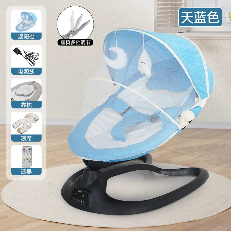 Baby Rocking Chair Electric Rocking Chair Baby Coaxing Artifact Multifunctional Baby Soothing Chair Newborn Sleeping Cradle Bed