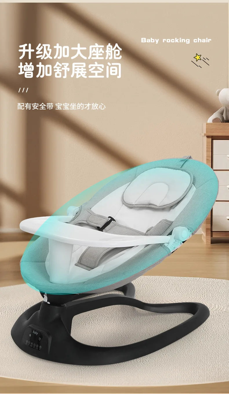 Baby Rocking Chair Electric Rocking Chair Baby Coaxing Artifact Multifunctional Baby Soothing Chair Newborn Sleeping Cradle Bed