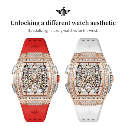 OUPINKE Gift Box Set ladies' watches waterproof pretty Jewelry Diamond Dial automatic watch fow women Bracelet necklace watch